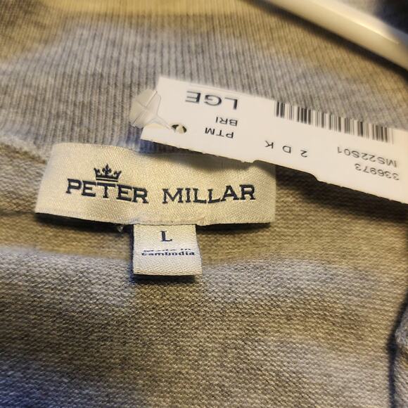 Peter Millar Light Gray Quarter-Zip Pullover - Picture 3 of 7